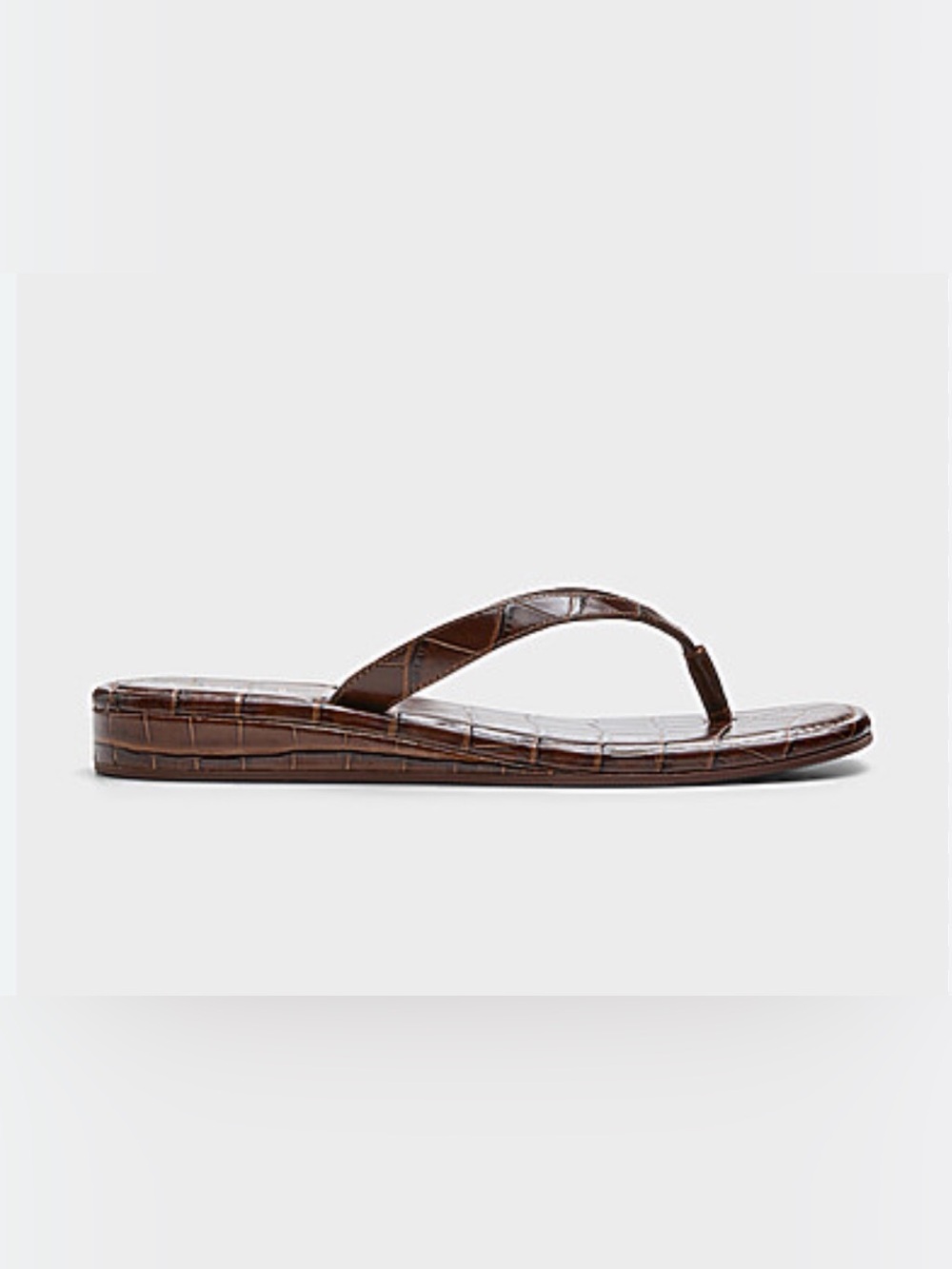 Loeffler Randall Lina Espresso Croc Leather Sandals Genuine Leather BNIB 8.5